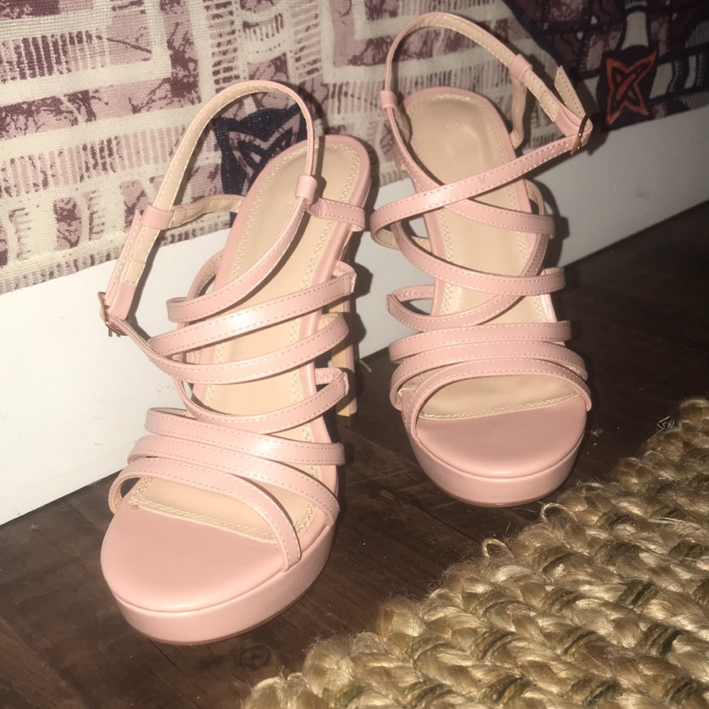 Strappy platform heels
